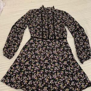 H&M black floral dress